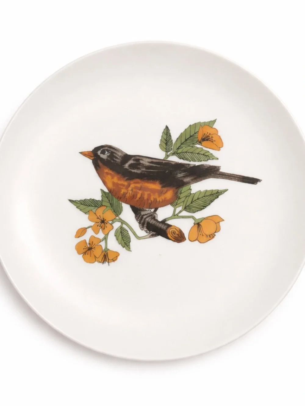 Fitz & Floyd Variations Vintage Bird Plate Floral Japan 1979